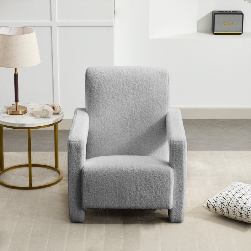 Sherpa Adirondack Chair for Living Room, Upholstered Accent Chair