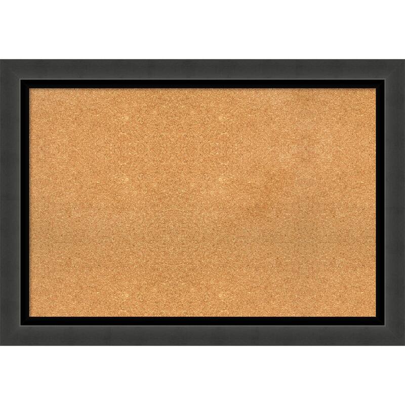 Tuxedo Black Framed Cork Bulletin Memo Board - 41-Inch x 29-Inch