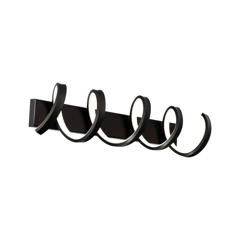 Marques LED Bathroom Vanity or Wall Light - Black - 30
