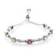 preview thumbnail 1 of 7, Stainless Steel Oval Red Garnet Station Bolo Bracelet Stylish Women Ct