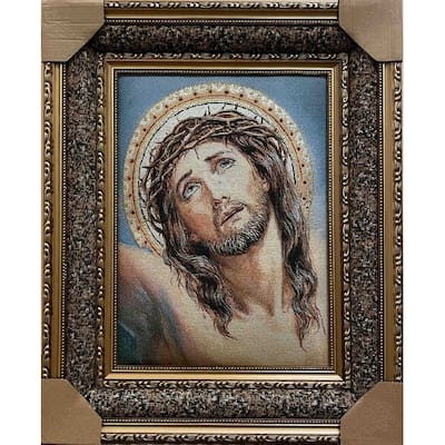 Jesus The King Of Thorns Framed Tapestry