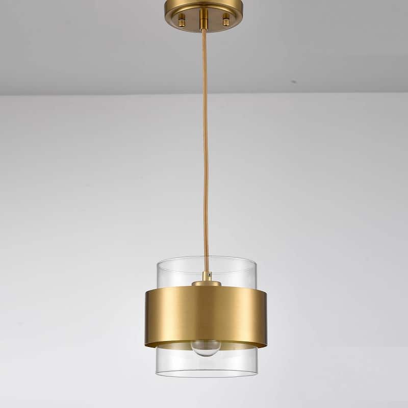 Santorini Modern Brass Kitchen Pendant Light Adjustable Hanging Light - Brass
