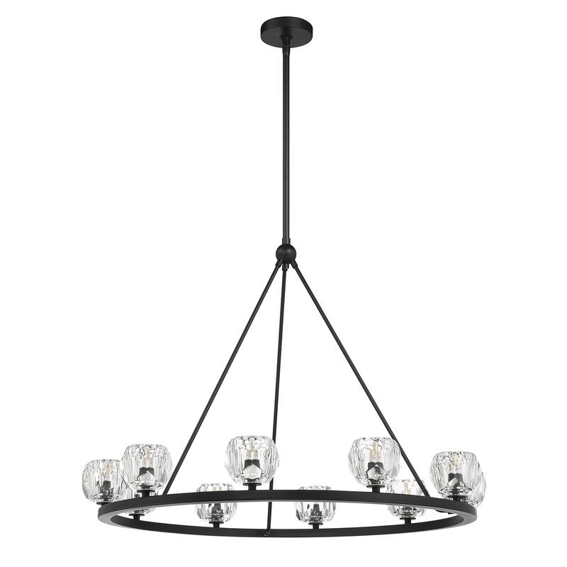 Aragon 10 Light Matte Black Chandelier