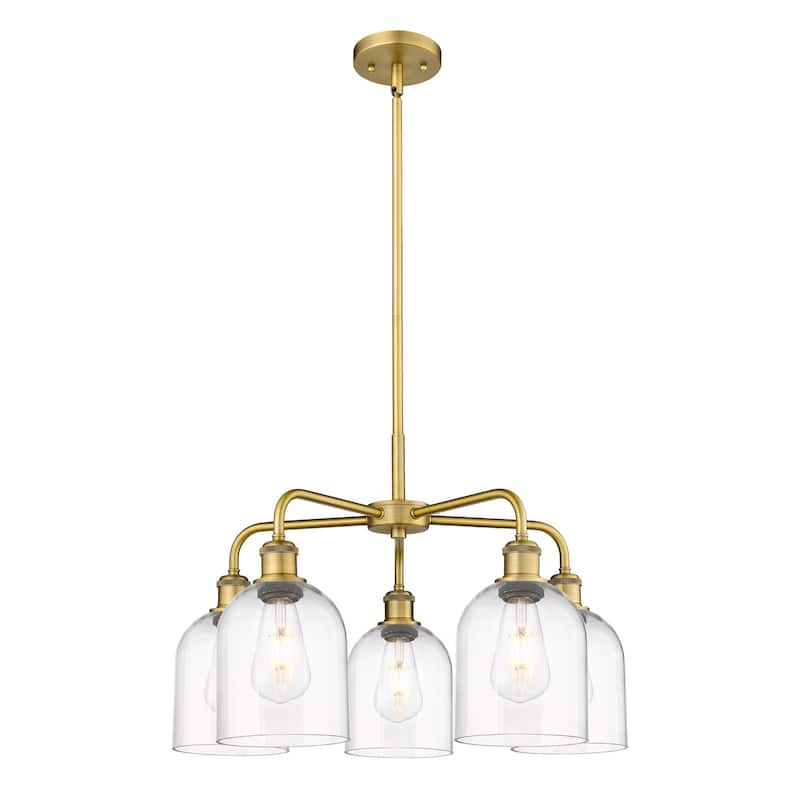 Innovations Lighting 516-5CR 15 24 Bella Chandelier Bella 5 Light 24" - Brushed Brass / Clear