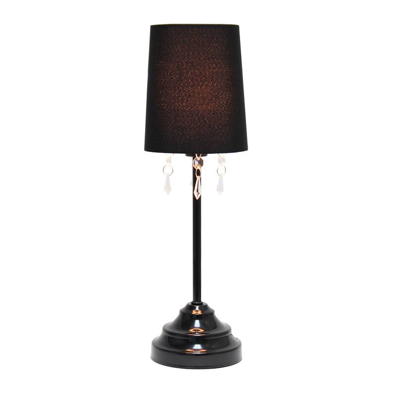 Creekwood Home 17.25" Contemporary Crystal Droplet Table Lamp - 17.25