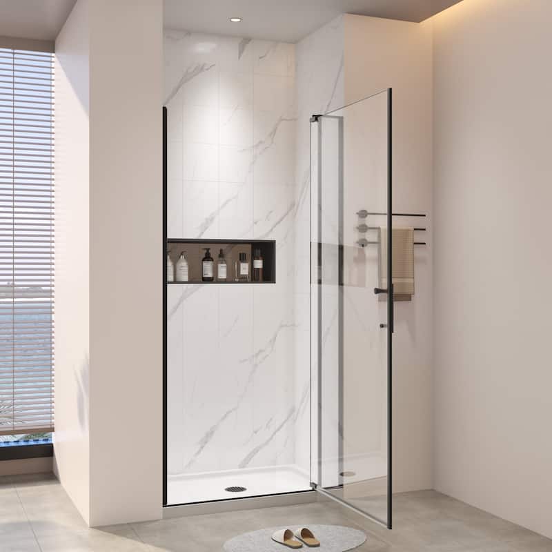Semi-Frameless Left and Right Opening Universal Pivot Shower Door