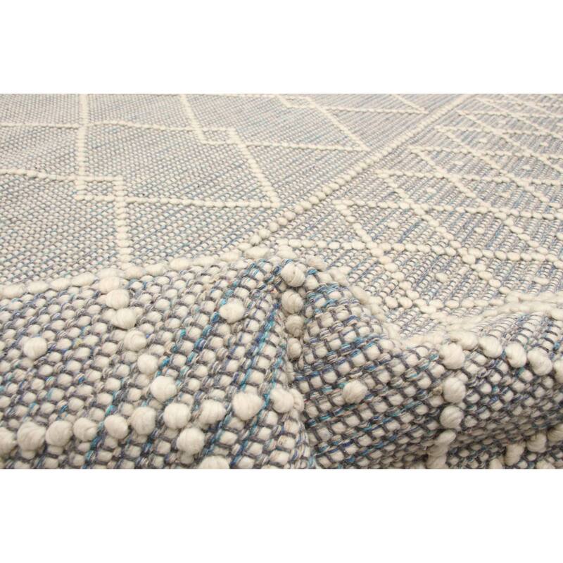ECARPETGALLERY Braid weave Sienna Grey Wool Rug - 5'11 x 8'11