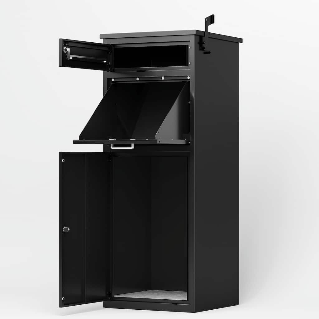 Outdoor Durable Steel Storage Locker with Large Capacity & Secure Locking System - 15.74"L*16.92"W*44.5"H