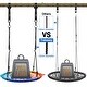 preview thumbnail 3 of 6, 40 inch Spider Web Saucer Swing Tree swing for Kids with 2 Hanging Straps