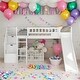 preview thumbnail 1 of 18, Elegant Stairway Twin Size Loft Bed with Two Drawers, Convertible Ladder and Slide, Sturdy and Durable, Maximized Space White