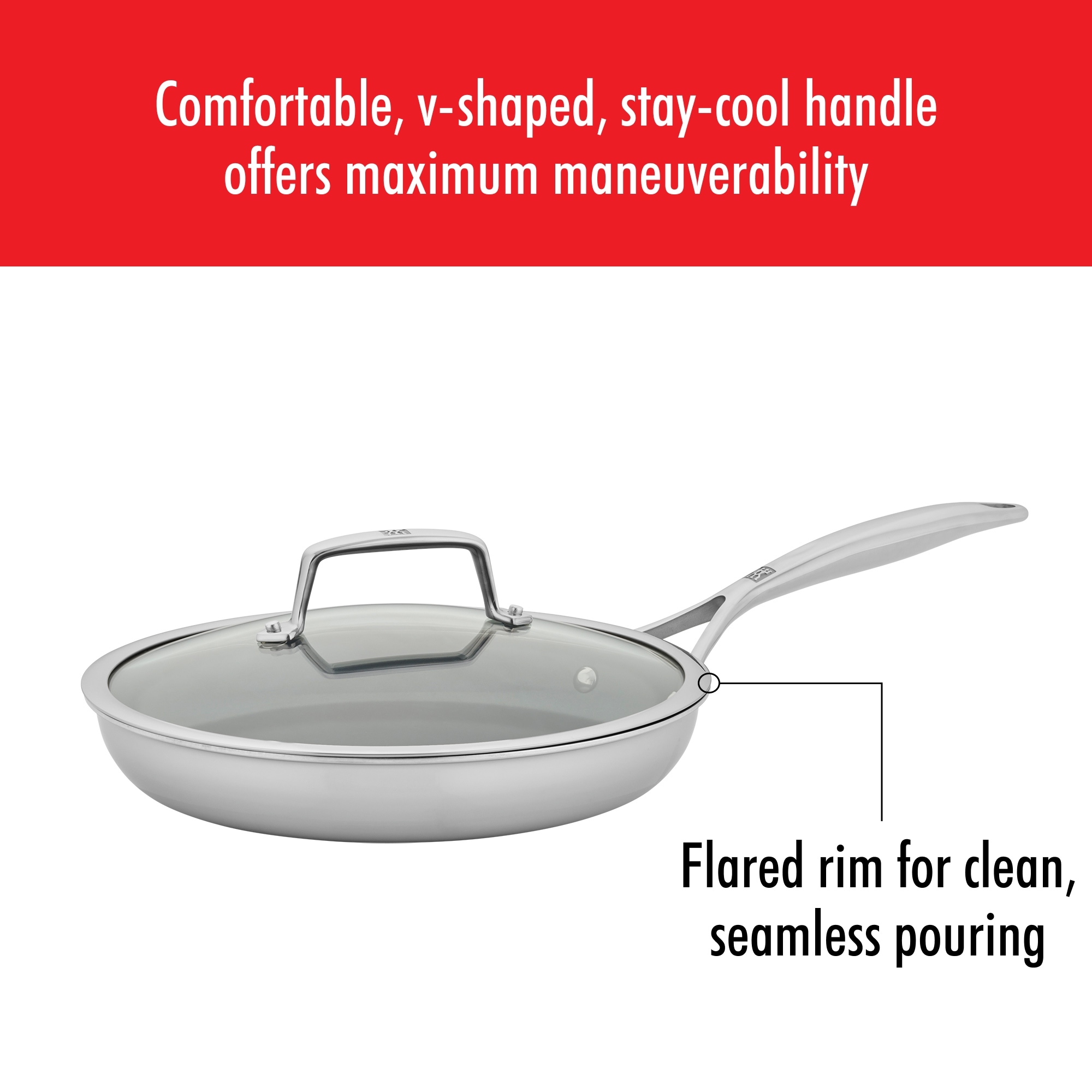 10 Inch Frying Pan with Lid, Nonstick Frying Pan with Lid, Frying