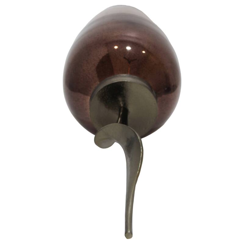 Sophisticated Glass Table Vase with Metal Topper - Gunmetal & Metallic