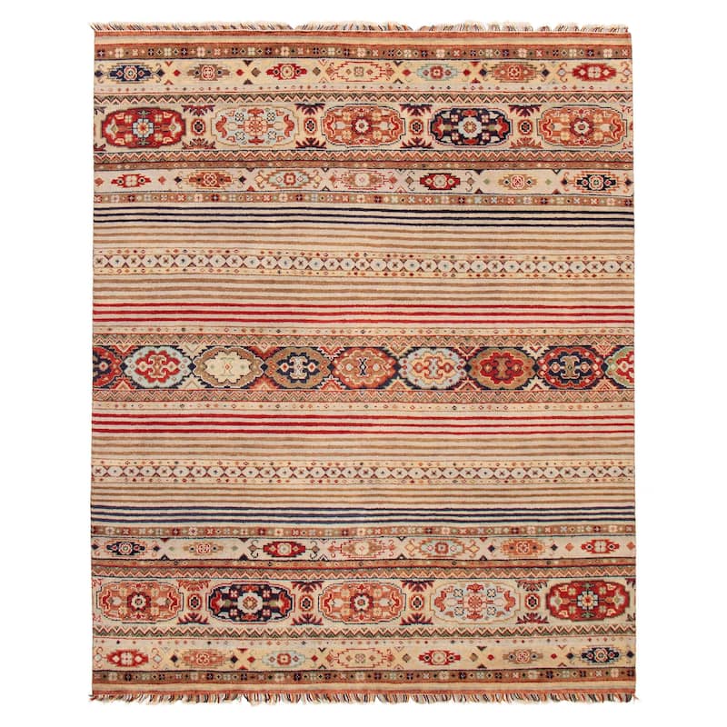 ECARPETGALLERY Hand-knotted Jules Serapi Ivory Wool Rug - 8'0 x 9'10 - Ivory - 8'0 x 9'10