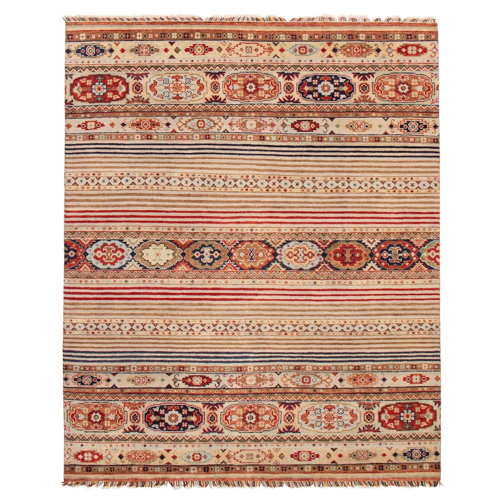 ECARPETGALLERY Hand-knotted Jules Serapi Ivory Wool Rug - 8'0 x 9'10