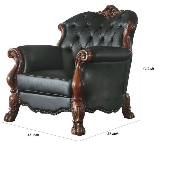 Faux leather online oversized chair