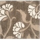 preview thumbnail 51 of 55, SAFAVIEH Florida Shag Neliha Floral 1.2-inch Thick Rug 5' Square - Smoke/Beige - Square