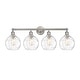 preview thumbnail 19 of 28, Innovations Lighting Athens Water Glass - 4 Light 35" Bath Vanity Light. Clear/Satin Nickel