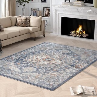 48×93 “Paper balloons” ViNTAGE RUG Vintage Distressed Medallion