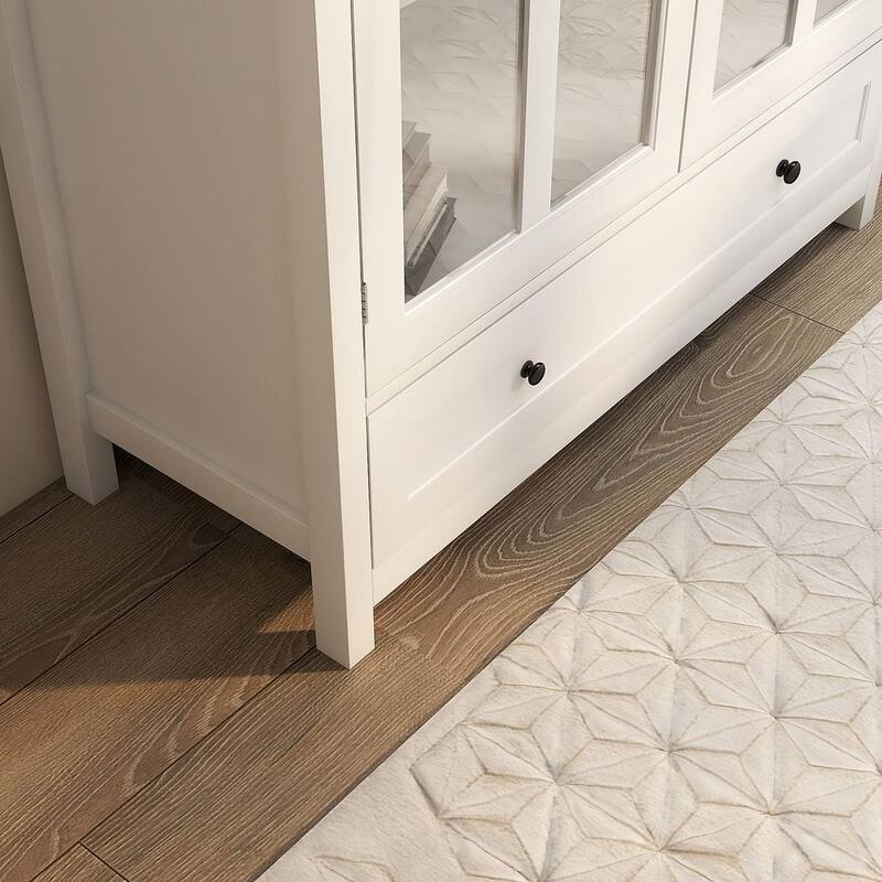 Versatile Storage Cabinet Glass Doors Buffet/Sideboard