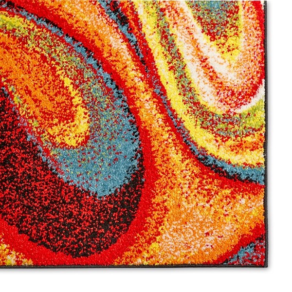 Home Dynamix Splash Adja Abstract Rainbow Swirl Area Rug - On Sale