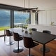 preview thumbnail 4 of 9, Modern Industrial 5-Light Black Gold Linear Chandelier Clear Glass Kitchen Island Lights for Dining Room