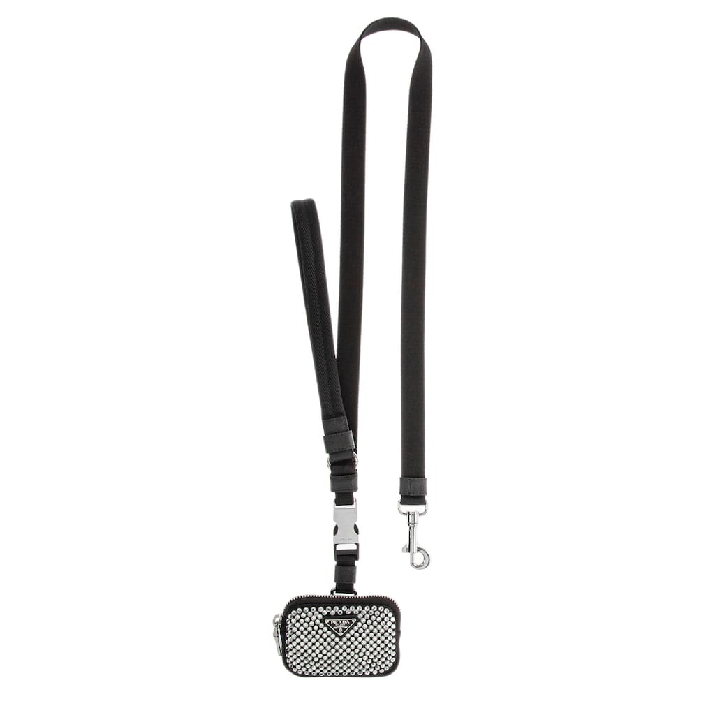 Prada Crystal Embellished Dog Leash - One Size