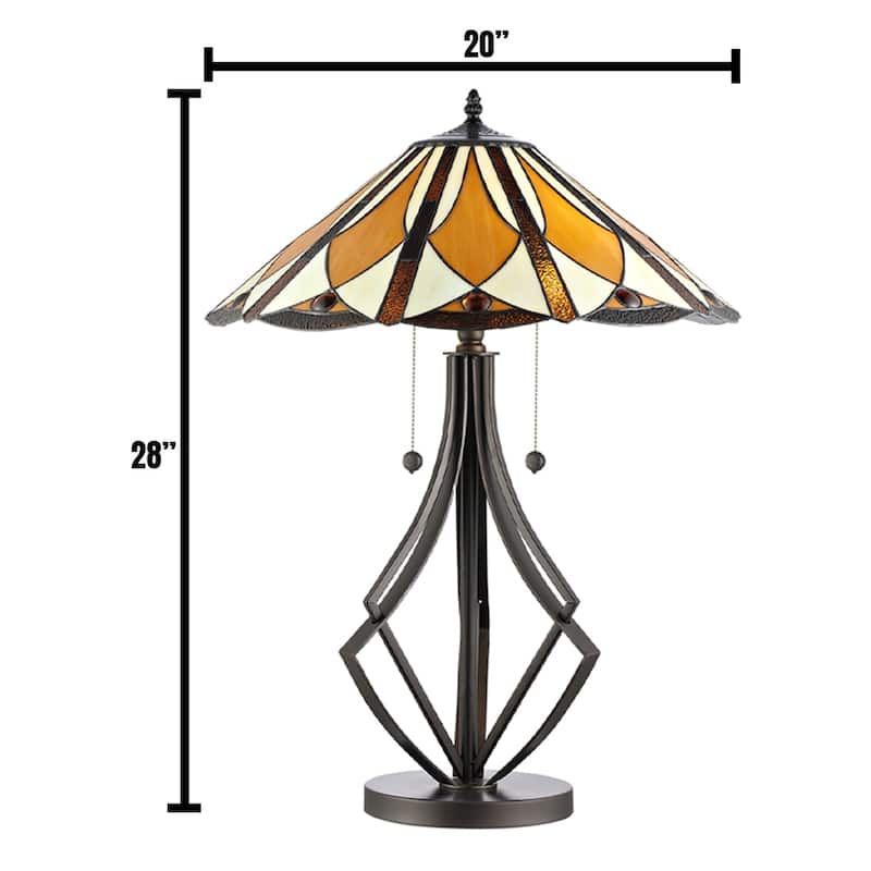 Diamond Flare Tiffany Table Lamp