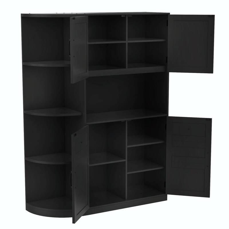 Multifunctional Left-Right Combination Hall Cabinet with Storage and 4 Hooks