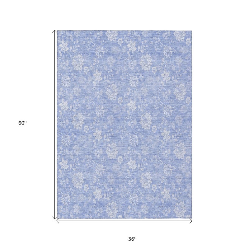 HomeRoots Floral Transitional Rectangle Outdoor Rug