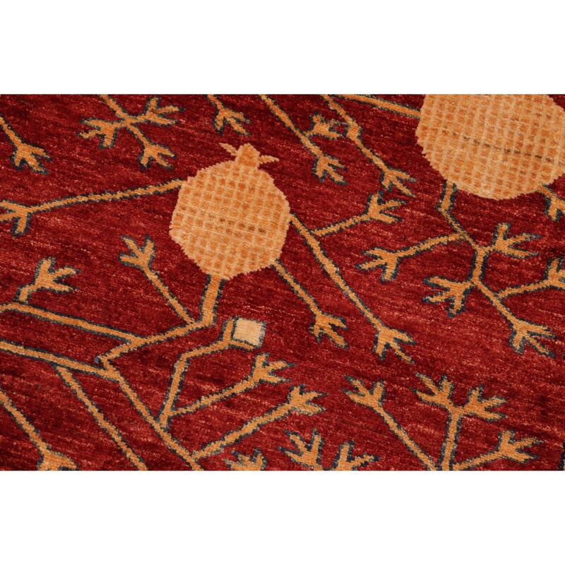 Caucasian Super Kazak Axel Red/Blue Hand Knotted Wool Rug - 6'10'' x 9'6''