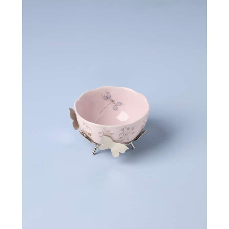 Lenox Butterfly Meadow 25th Anniversary Bowl with Stand
