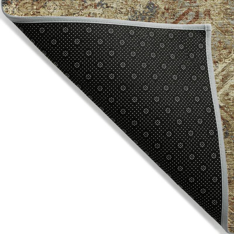 Machine Washable Indoor/ Outdoor Chantille Distressed Diamonds Rug