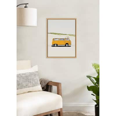 Kate and Laurel Sylvie Giraffe Adventure Canvas by July Art Prints
