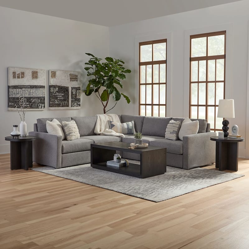 Flex 5-Seat Modular Sectional with Standard Arms by Flexsteel - 103" x 35" x 103" - Gray