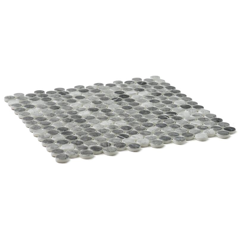 Eterna Penny 12x12 Glass Round Mosaic Tile - Floor, Wall, Backsplash