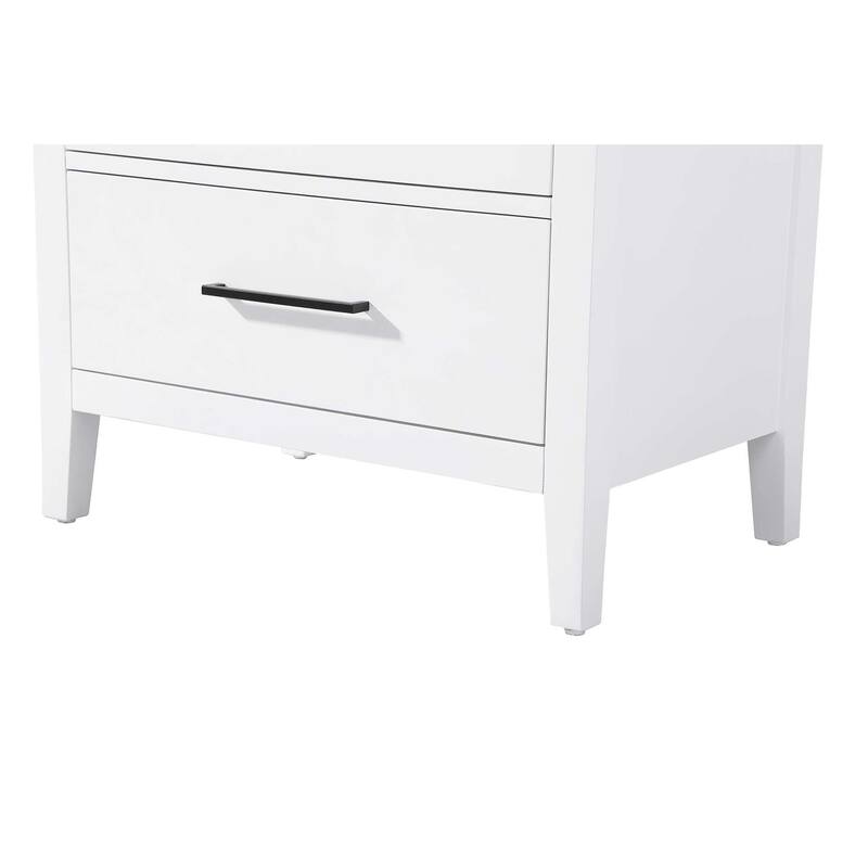 Laura 16-28 Inch Bath Storage Glass Cabinet