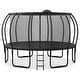 preview thumbnail 1 of 5, 15FT Trampoline,ArcPole,Composite TopLoop,Plus Basketball Board and 12 Ground Stakes,Outdoor Playset Balance Physical Training Kids
