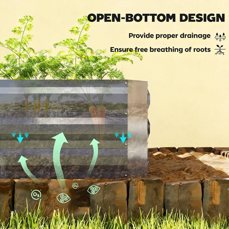 Portable Greenhouse Raised Garden Bed Open Bottom Design for Vegetable