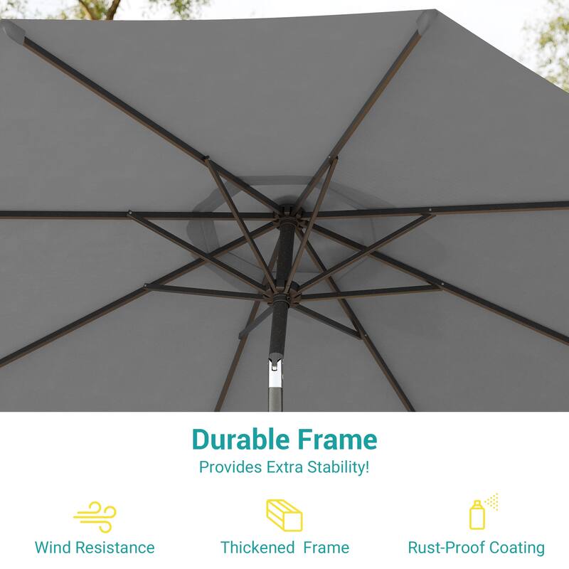 Bonosuki 9ft Patio Umbrella Market Table Umbrella with Tilt and Crank