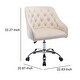 preview thumbnail 5 of 4, Office Chair with Padded Swivel Seat and Tufted Design, Beige