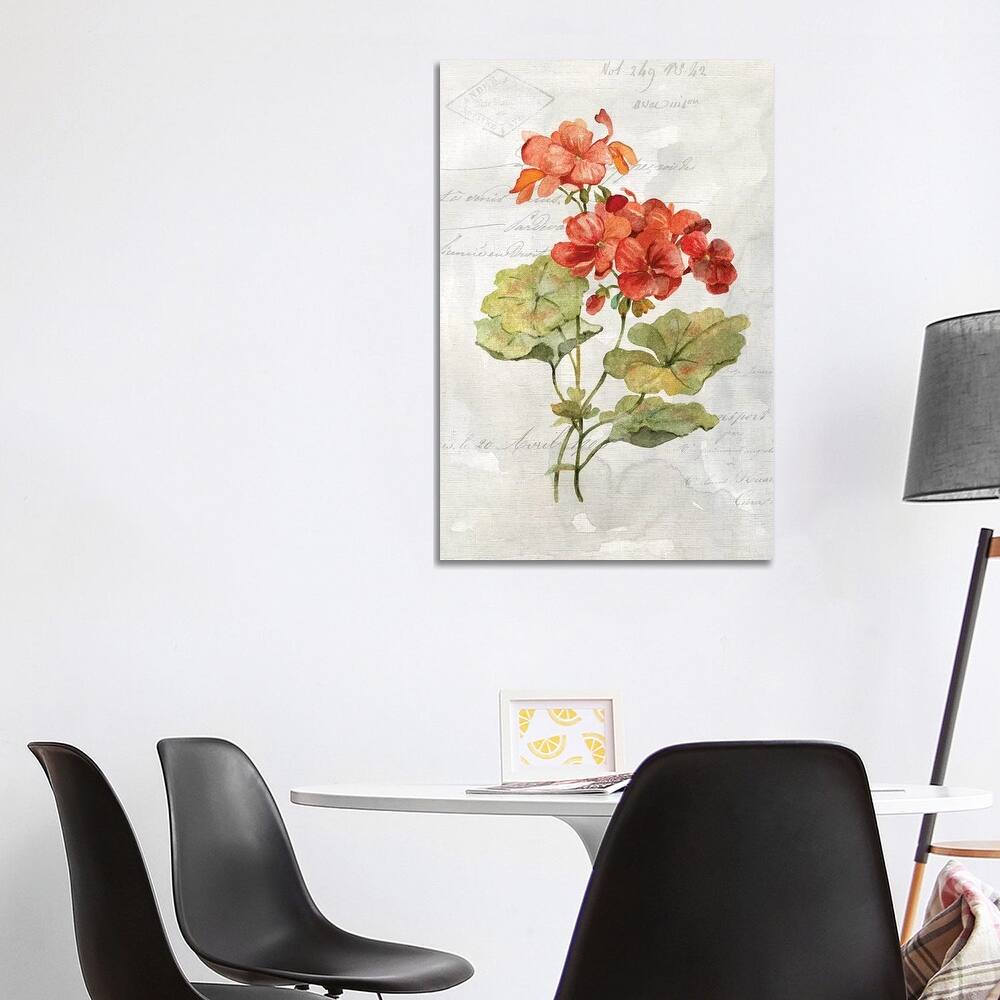 iCanvas "Linen Geranium" by Carol Robinson Canvas Print