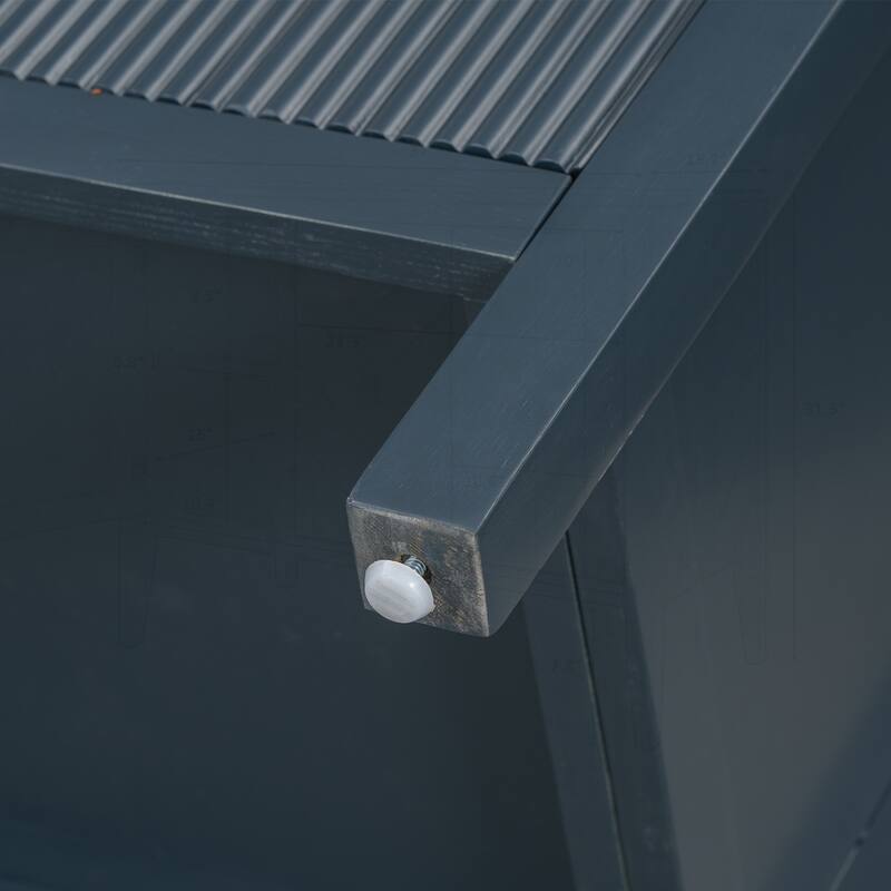 Minimalist Wave-Pattern Sideboard with Diverse Materials