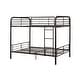 preview thumbnail 3 of 10, Full over Full Bunk Bed Metal Bunk Bed Frame with Ladder & Full-Length Guardrails, Convertible to 2 Full Size Single Beds