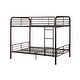 preview thumbnail 15 of 14, Full over Full Metal Bunk Bed with Fence