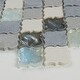 preview thumbnail 8 of 6, Decorative Stone Accent 2-inch Baroque Mosaic Tile in Gris et Blanc - 12.75x12