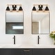 preview thumbnail 3 of 19, 1/2/3/4-Light Modern Black Gold Bathroom Vanity Lights Linear Metal Wall Sconces for Powder Room