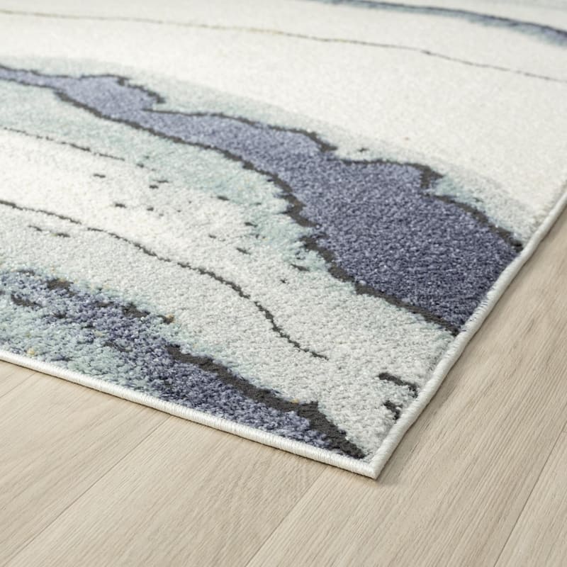 Luxe Weavers Modern Sunset Marbled Abstract Area Rug, Stain-Resistant Carpet