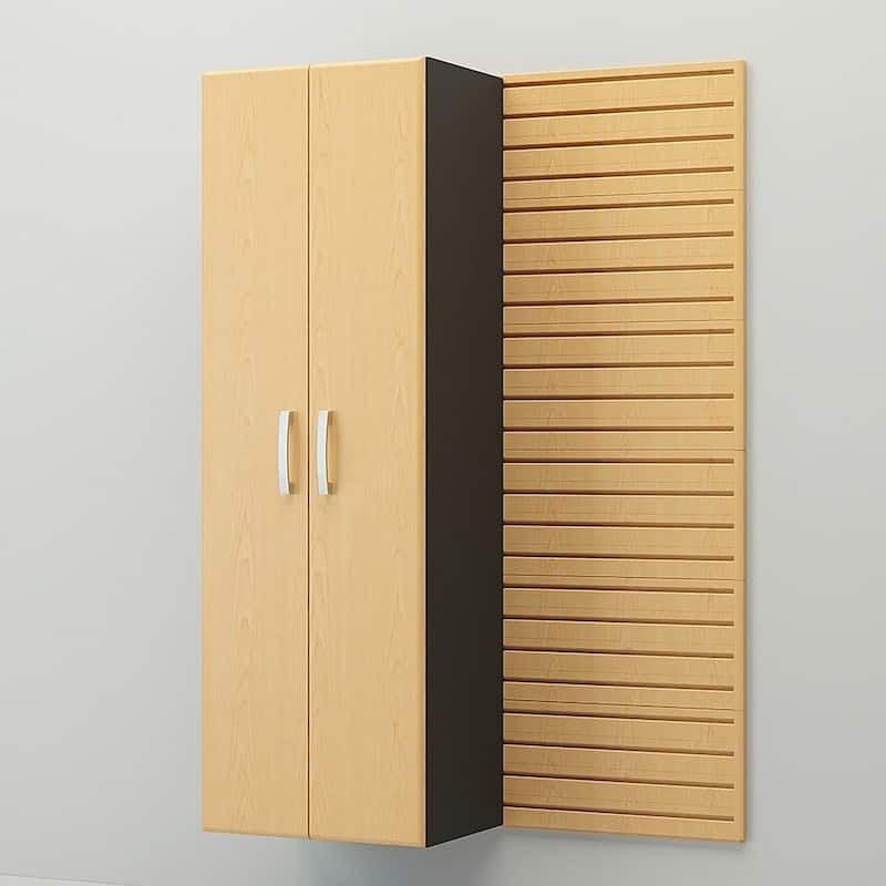 36 Piece Slatwall Panel, Cabinet, Hook, Bin, Shelf and Workstation Storage Set