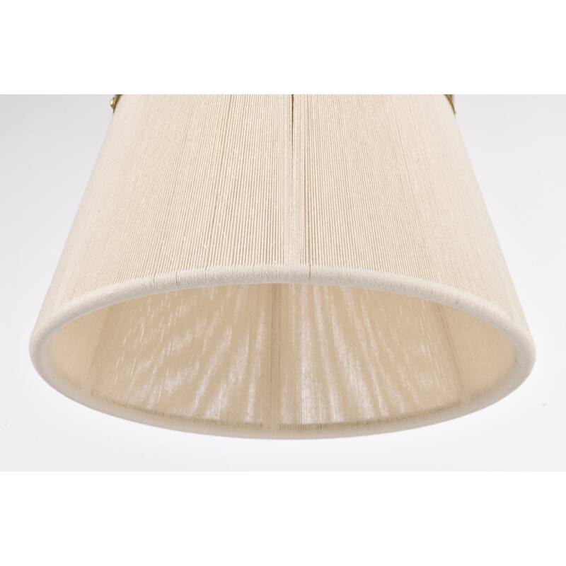 Alice 12 Inch Ivory Rope Gold Pendant with 1 Light