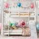 preview thumbnail 1 of 7, Twin Over Queen House Bunk Bed With Climbing Nets And Climbing Ramp for Home White